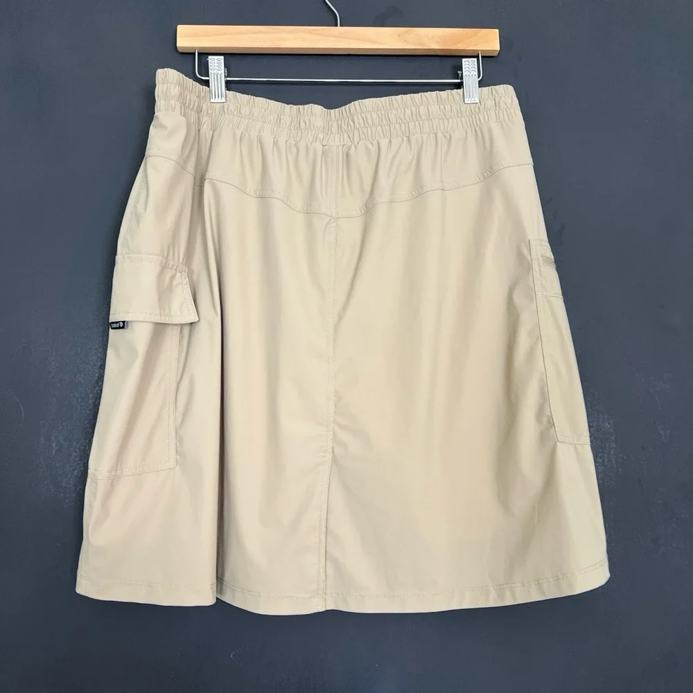 Baleaf Skirt Womens 2XL Tan Haas Cargo Zippered Pockets‎ Gorpcore Hiking UPF50+